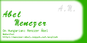 abel menczer business card